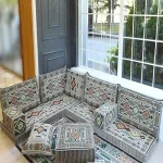 Majlis Sofa featuring hand-woven patterns and comfortable cushions.