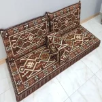 Richly upholstered Majlis sofa in a classic style.