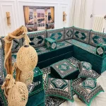 Spacious Majlis sofa crafted with rich traditional aesthetics.