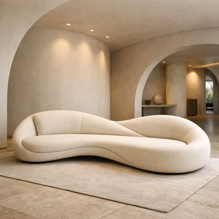 Bespoke curved sofa for modern interior
