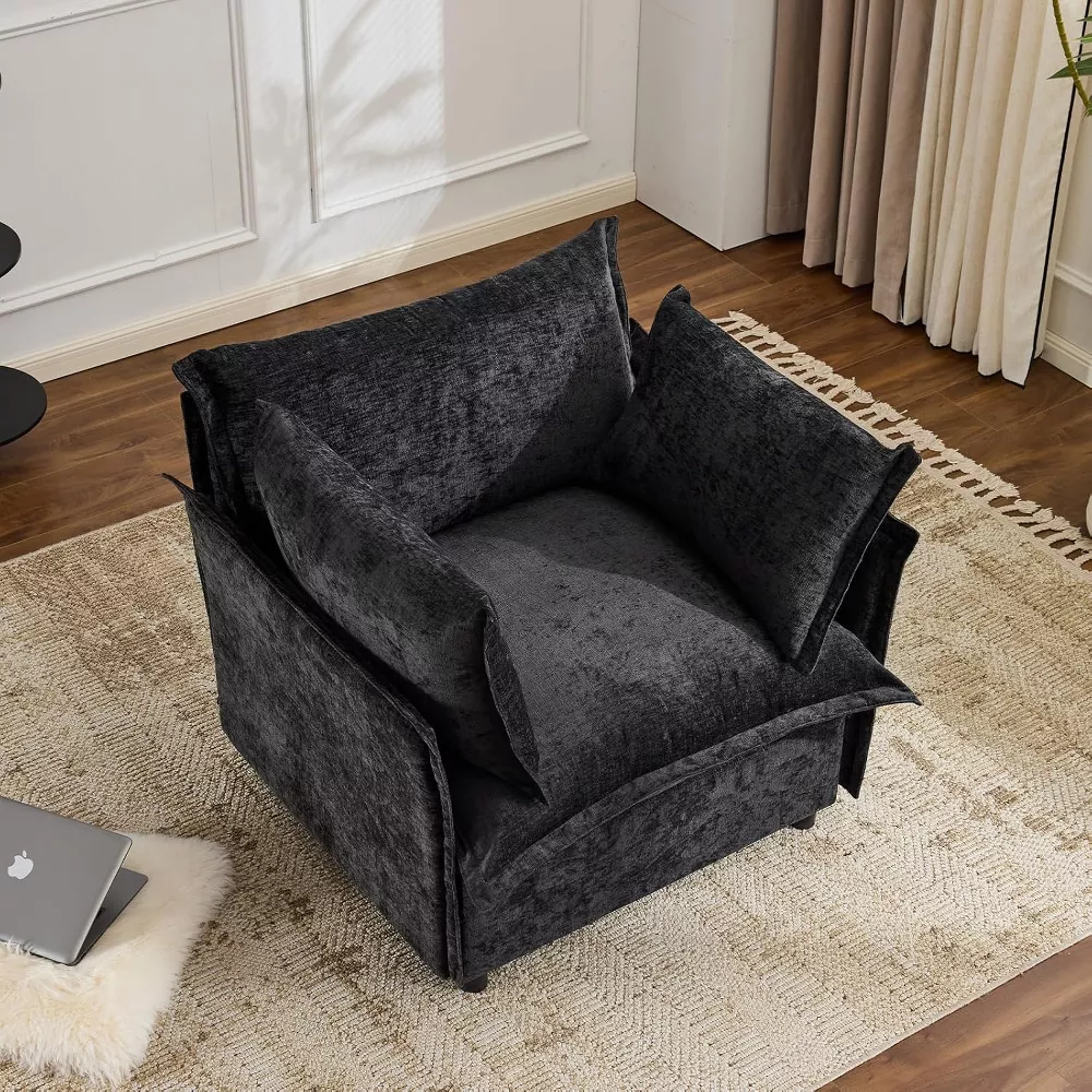 Chenille Fabric Living Room Sofa Chair Sample Image