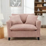 Corduroy Upholstered Armchair Accent Chair Product Image