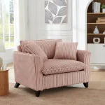Corduroy Upholstered Armchair Accent Chair Sample Image