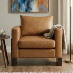Lounger Sofa Chair with Rubberwood Legs Sample Image