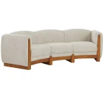 Mid-Century Modern 3-Seater Curved Sofa Product Image