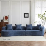 Modern Boucle Upholstered 5 Seater Curved Sectional Sofa Sample Image