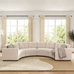 ModernLuxe Curved Modular Sectional Sofa Product Image