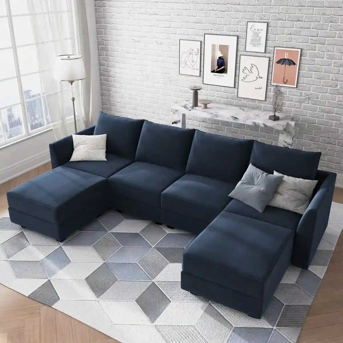Tremee U-shaped modular sectional sofa Dubai