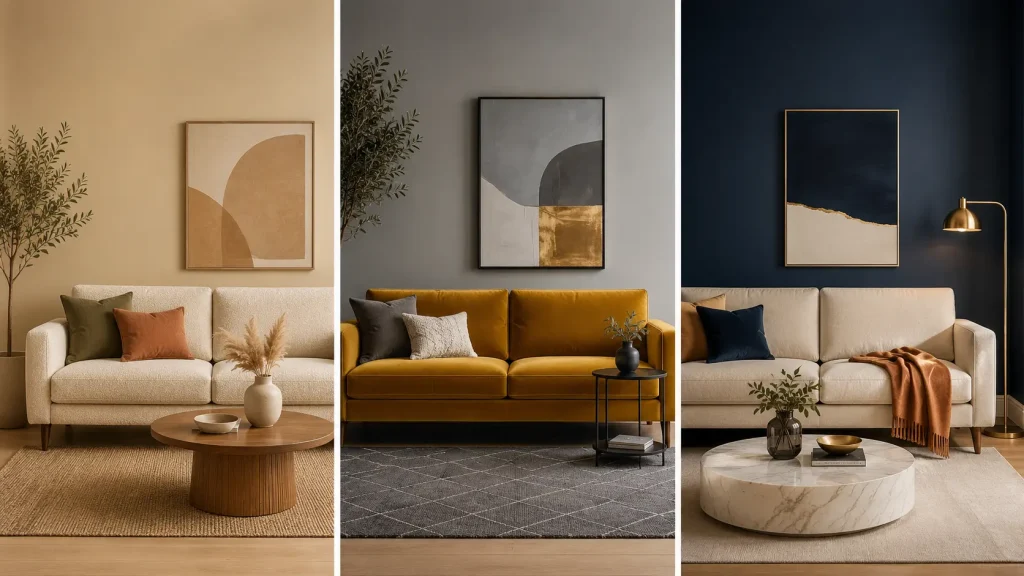 Best Sofa Colors for Beige & Grey Living Rooms