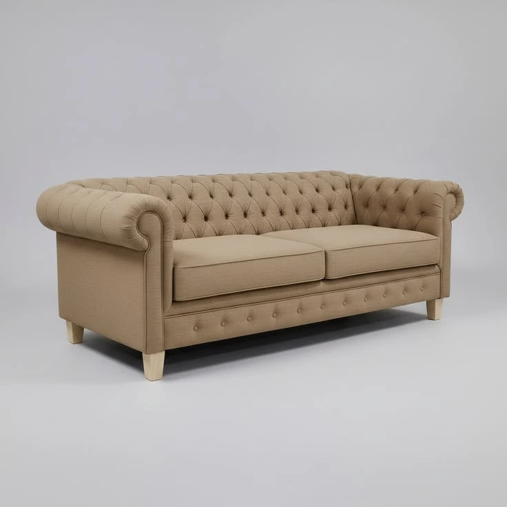 Chesterfield sofa paired with coffee table Dubai