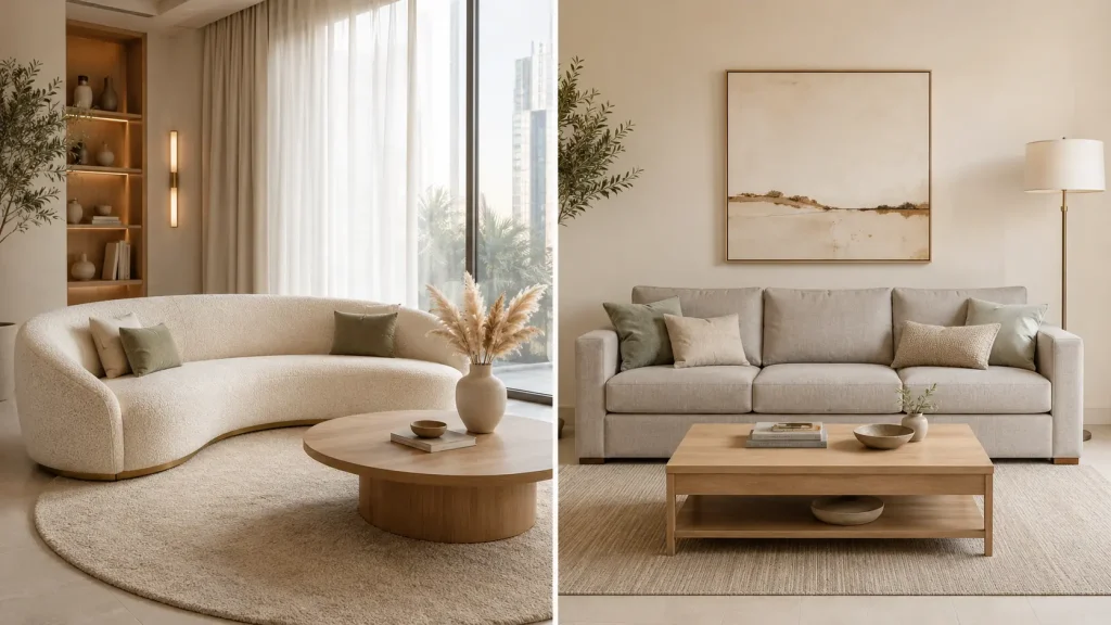 Curved vs Straight Sofa