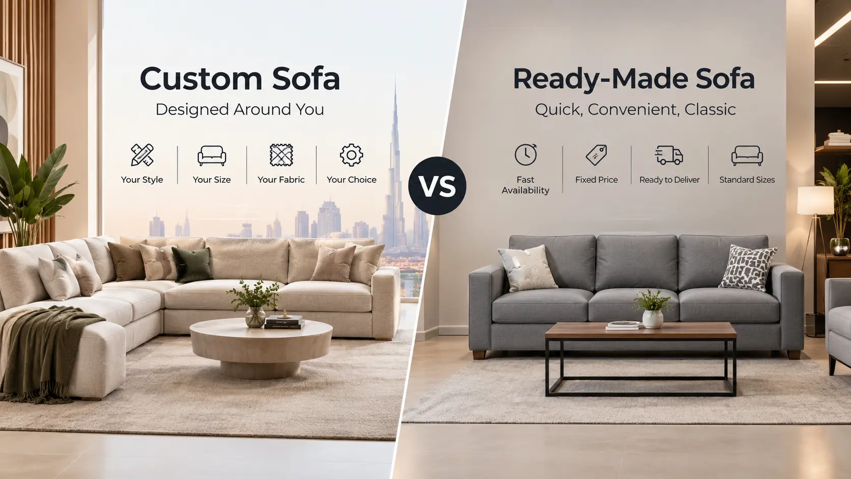 Custom Sofa vs Ready-Made Sofa